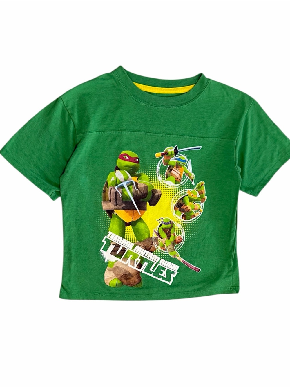 Green Teenage Mutant Ninja Turtles Graphic Tee Boys Size 7